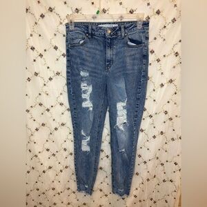 Tinseltown Blue Distressed Skinny Jeans